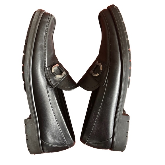 Salvatore Ferragamo Men\'s Black Leather Slip-Ons